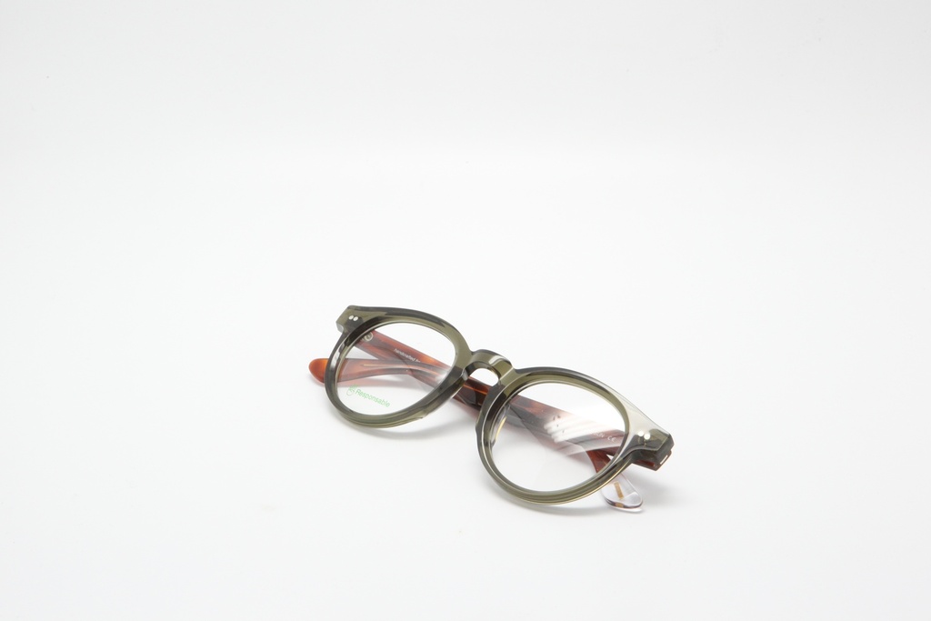 Fleur / Vert Olive - Ecaille Blonde