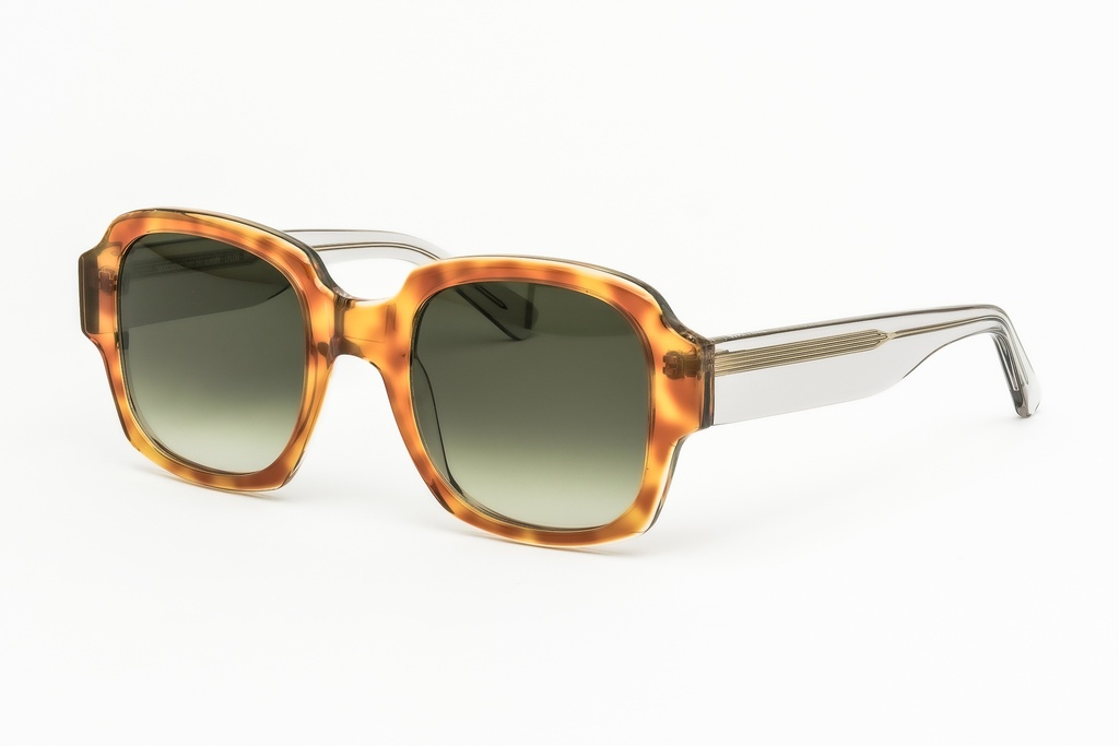LYLOU E81L10 / Blond Bortoise L Cristal Light Grey / Gradient Green Lenses - Cat.3