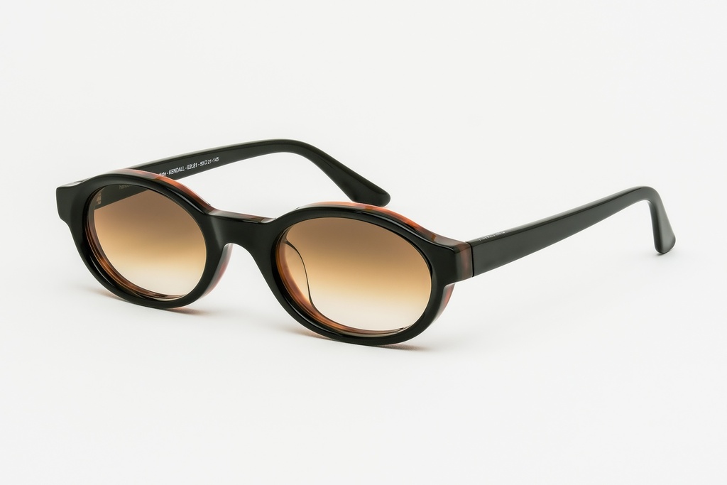 [KendallE2L81] Kendall / Noir laminé Ecaille blonde /  Verres Degrade Marron