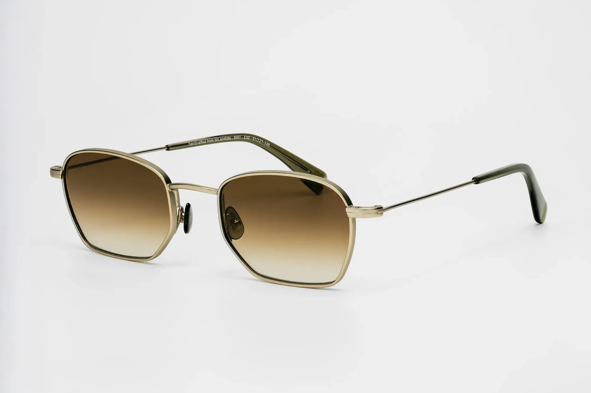 Brit / Mat Gold - Vert cristal /  Verres Degrade Marron
